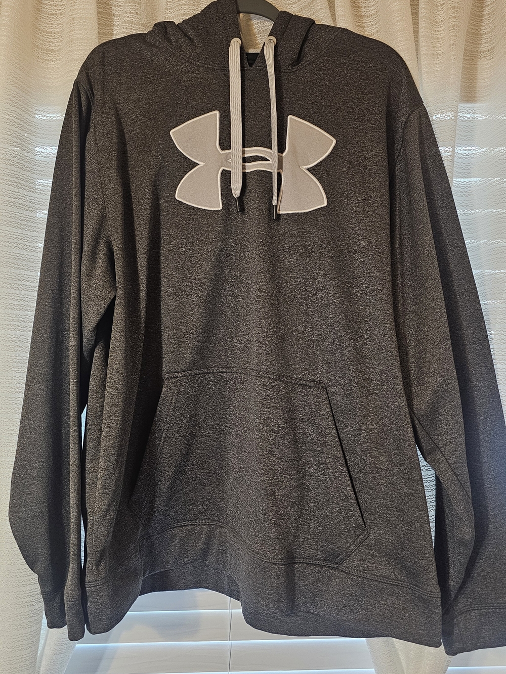 Men's Under Armour Big Logo Gray Hoodie Size XL
